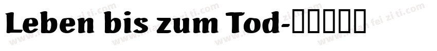 Leben bis zum Tod字体转换